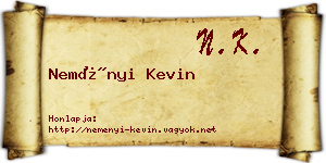 Neményi Kevin névjegykártya